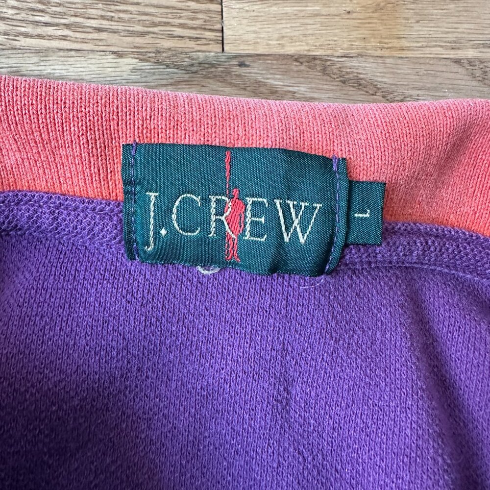 J. Crew Colorblock Long-Sleeve Polo in Blue, Yellow, Green, Coral, Burgundy - Picture 2 of 6